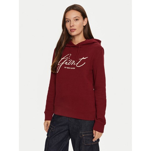 Gant Bluza 4201252 Czerwony Regular Fit ze sklepu MODIVO w kategorii Bluzy damskie - zdjęcie 182747323