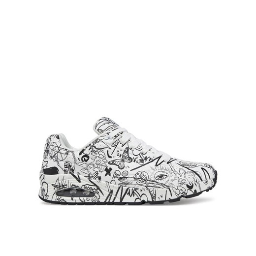 Skechers Sneakersy UNO Printed Lace-Up 183501/WBK Biały ze sklepu MODIVO w kategorii Buty sportowe męskie - zdjęcie 182747334