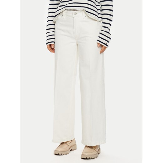 Tommy Hilfiger Kuloty WW0WW44330 Biały Regular Fit ze sklepu MODIVO w kategorii Spodnie damskie - zdjęcie 182747343