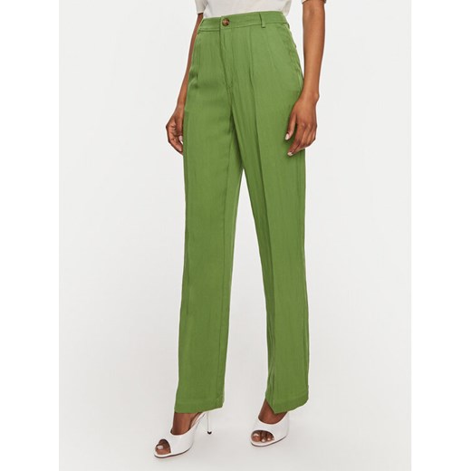 United Colors Of Benetton Spodnie materiałowe 47OZDF06F Zielony Regular Fit ze sklepu MODIVO w kategorii Spodnie damskie - zdjęcie 182747511