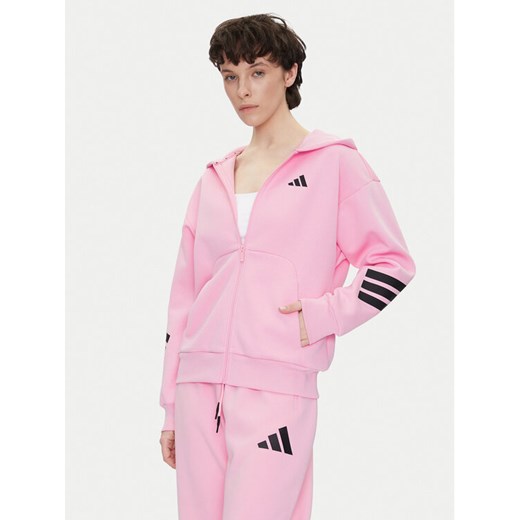 adidas Bluza Future Icons 3-Stripes JE0175 Różowy Regular Fit ze sklepu MODIVO w kategorii Bluzy damskie - zdjęcie 182747533