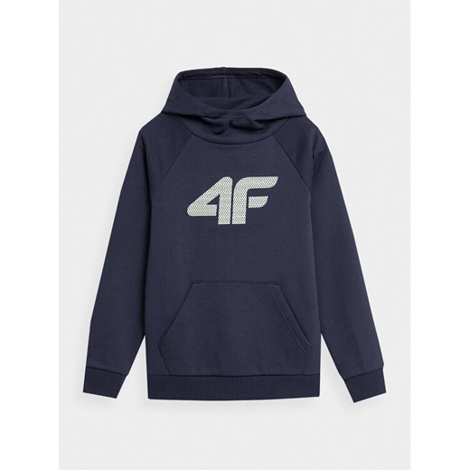 4F Bluza 4FJAW23TSWSM626 Granatowy Regular Fit ze sklepu MODIVO w kategorii Bluzy chłopięce - zdjęcie 182747572