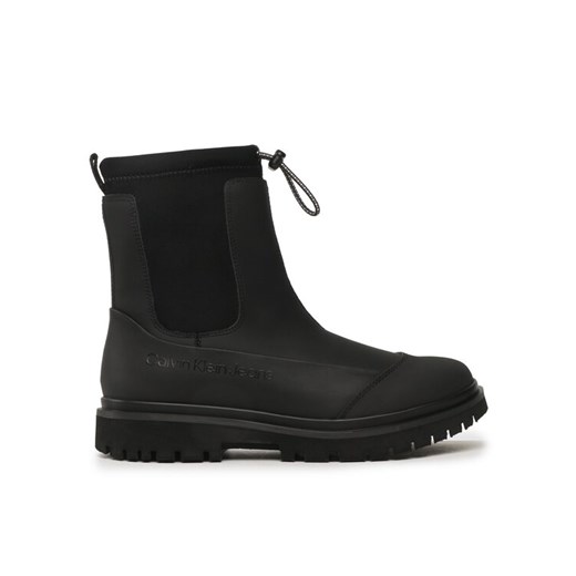 Calvin Klein Jeans Botki Chunky Combat Chelsea Boot Rub YW0YW01065 Czarny ze sklepu MODIVO w kategorii Workery damskie - zdjęcie 182747603
