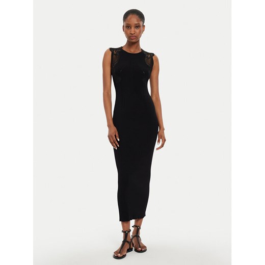 TWINSET Sukienka dzianinowa 242TP3190 Czarny Slim Fit ze sklepu MODIVO w kategorii Sukienki - zdjęcie 182747720