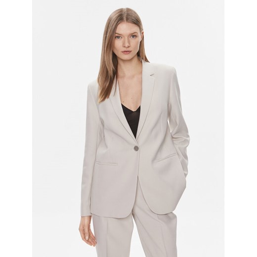 Calvin Klein Marynarka Essential K20K206477 Szary Regular Fit ze sklepu MODIVO w kategorii Marynarki damskie - zdjęcie 182747734