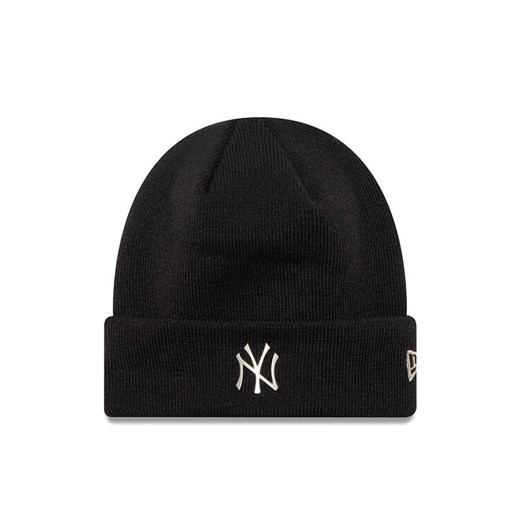 New Era Czapka Metallic Cuff Beani Czarny ze sklepu MODIVO w kategorii Czapki zimowe damskie - zdjęcie 182747793