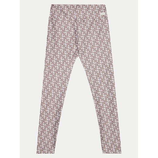 Guess Legginsy J5RB03 MC01P Beżowy Slim Fit ze sklepu MODIVO w kategorii Spodnie dziewczęce - zdjęcie 182747802