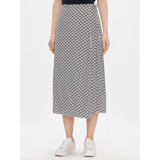 Tommy Hilfiger Spódnica trapezowa Seal Aop Wrap Midi Skirt WW0WW40757 Niebieski Regular Fit ze sklepu MODIVO w kategorii Spódnice - zdjęcie 182747873