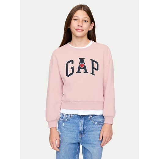 Gap Bluza 628718-00 Różowy Regular Fit ze sklepu MODIVO w kategorii Bluzy dziewczęce - zdjęcie 182747951