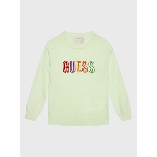 Guess Sweter K3GR00 Z36I0 Zielony Regular Fit ze sklepu MODIVO w kategorii Bluzy chłopięce - zdjęcie 182747960