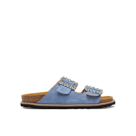Pollini Klapki SA28373G0MTF0712 Błękitny ze sklepu MODIVO w kategorii Klapki damskie - zdjęcie 182747981