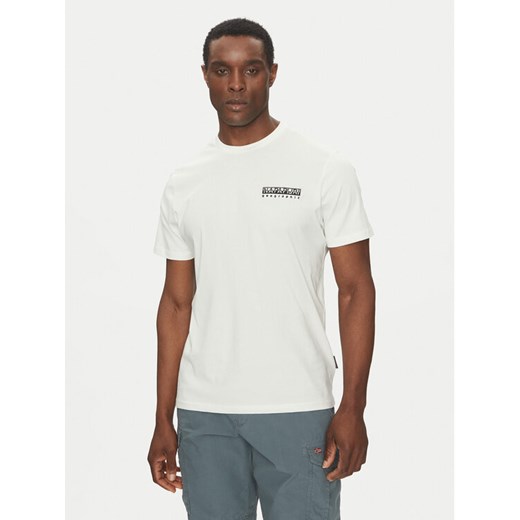 Napapijri T-Shirt S-Vignoni NP0A4ILX Écru Regular Fit ze sklepu MODIVO w kategorii T-shirty męskie - zdjęcie 182747991