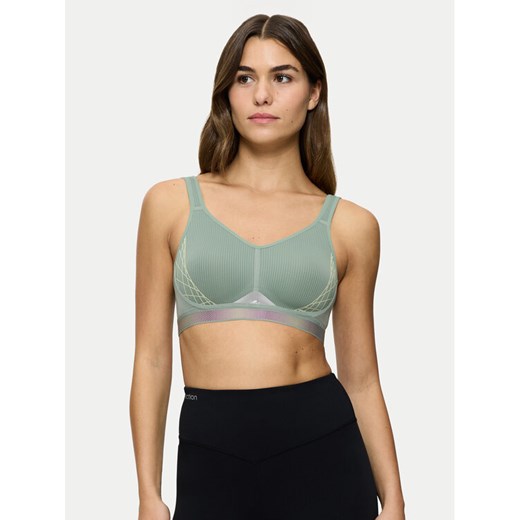 Triumph Biustonosz sportowy Triaction Cardio Flow 10205923 Zielony ze sklepu MODIVO w kategorii Biustonosze - zdjęcie 182748061