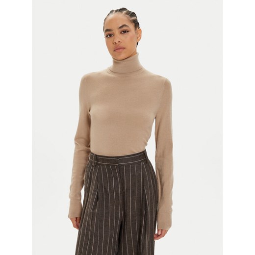 Calvin Klein Golf K20K207449 Beżowy Regular Fit ze sklepu MODIVO w kategorii Swetry damskie - zdjęcie 182748104
