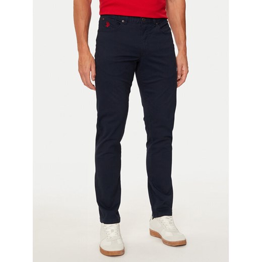 U.S. Polo Assn. Spodnie materiałowe MUP3385 Granatowy Slim Fit ze sklepu MODIVO w kategorii Spodnie męskie - zdjęcie 182748330
