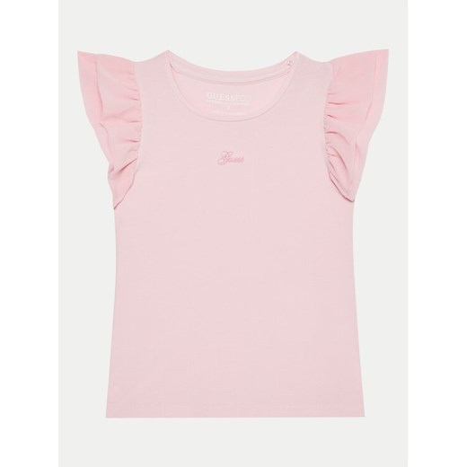 Guess Bluzka K5RI22 K6YW4 Różowy Regular Fit ze sklepu MODIVO w kategorii Bluzki dziewczęce - zdjęcie 182748331