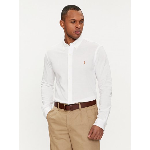 Polo Ralph Lauren Koszula 710932545002 Biały Custom Fit ze sklepu MODIVO w kategorii Koszule męskie - zdjęcie 182748351