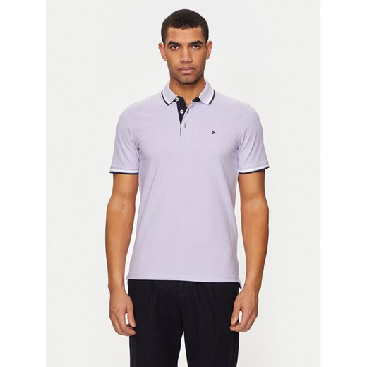 Jack&Jones Polo Jjepaulos 12136668 Fioletowy Slim Fit S MODIVO