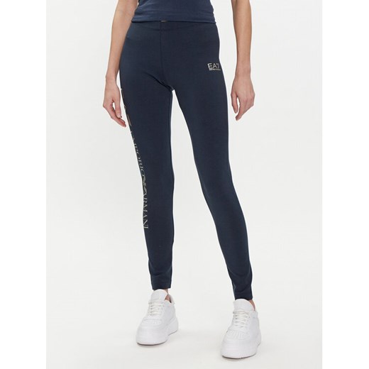 EA7 Emporio Armani Legginsy 8NTP63 TJ01Z 0555 Granatowy Skinny Fit ze sklepu MODIVO w kategorii Spodnie damskie - zdjęcie 182748574