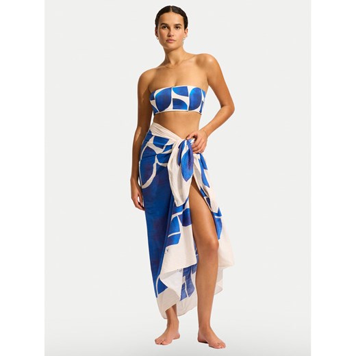 Seafolly Pareo 55454-SG Niebieski ze sklepu MODIVO w kategorii Odzież plażowa - zdjęcie 182748610
