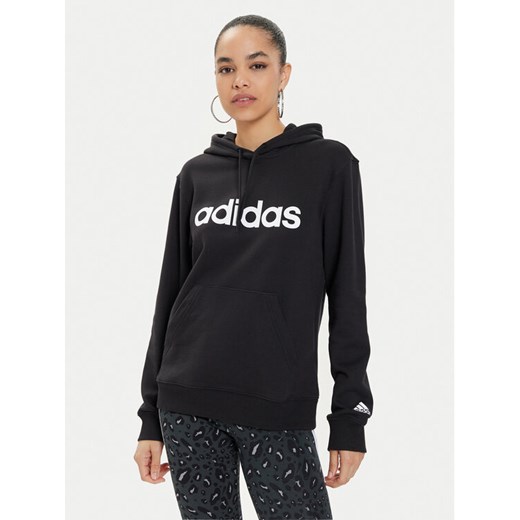 adidas Bluza Essentials Linear IC4426 Czarny Regular Fit ze sklepu MODIVO w kategorii Bluzy damskie - zdjęcie 182748651