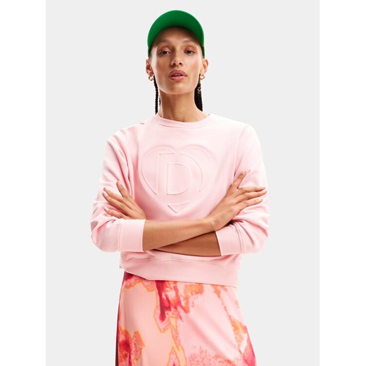 Desigual Bluza Travis 24SWSK30 Różowy Regular Fit ze sklepu MODIVO w kategorii Bluzy damskie - zdjęcie 182748744