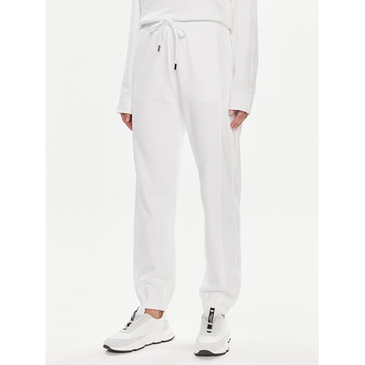 Max Mara Leisure Spodnie dresowe Markus 2416781038 Biały Regular Fit ze sklepu MODIVO w kategorii Spodnie damskie - zdjęcie 182748774