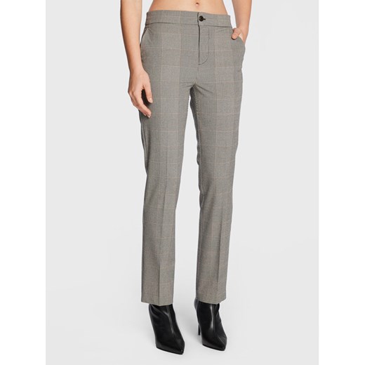 TWINSET Spodnie materiałowe 222TP250J Szary Regular Fit ze sklepu MODIVO w kategorii Spodnie damskie - zdjęcie 182748844