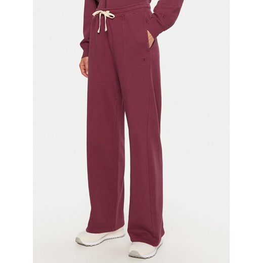 Champion Spodnie dresowe 117638 Czerwony Wide Leg ze sklepu MODIVO w kategorii Spodnie damskie - zdjęcie 182748912