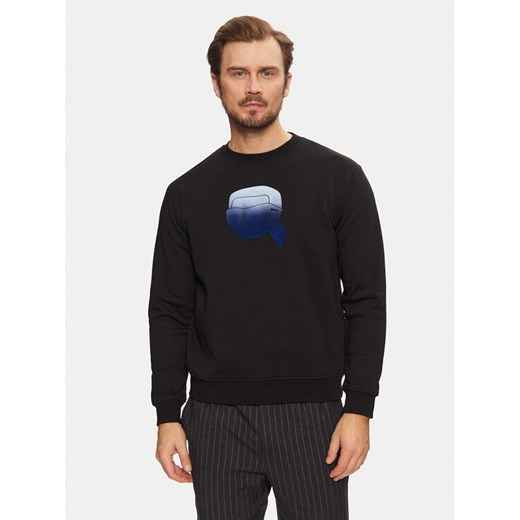 KARL LAGERFELD Bluza 705432 551942 Czarny Regular Fit ze sklepu MODIVO w kategorii Bluzy męskie - zdjęcie 182749000