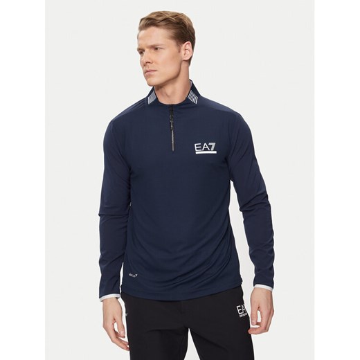 EA7 Emporio Armani Longsleeve 3DPT03 PJMLZ 1554 Granatowy Regular Fit ze sklepu MODIVO w kategorii T-shirty męskie - zdjęcie 182749004