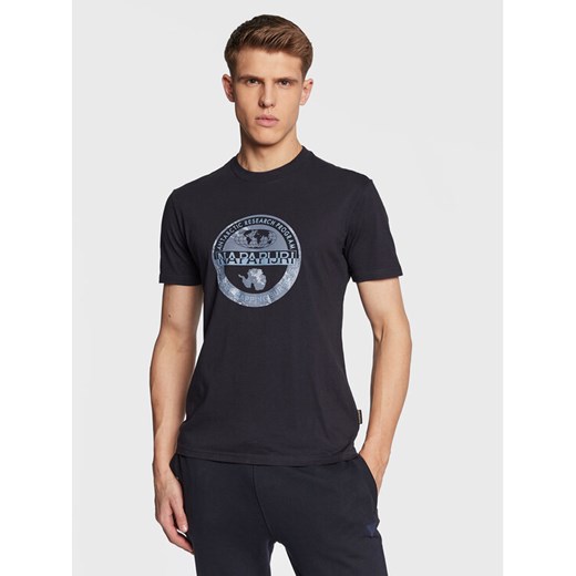Napapijri T-Shirt S-Bollo NP0A4H9K Granatowy Regular Fit ze sklepu MODIVO w kategorii T-shirty męskie - zdjęcie 182749102