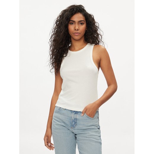 Lee Top 112350212 Écru Slim Fit ze sklepu MODIVO w kategorii Bluzki damskie - zdjęcie 182749234