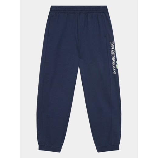 EA7 Emporio Armani Spodnie dresowe 3RBP58 BJ05Z 1554 Granatowy Regular Fit 10Y MODIVO