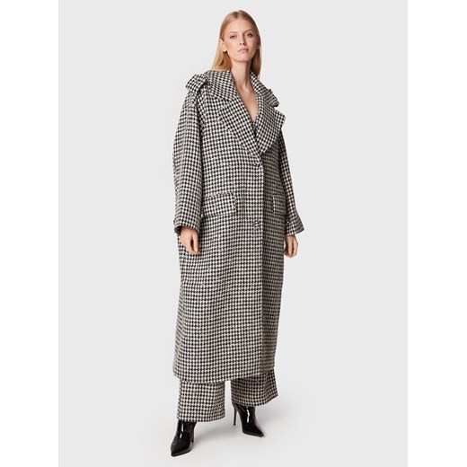 ROTATE Płaszcz wełniany Sparkly Houndstooth RT1904 Kolorowy Oversize ze sklepu MODIVO w kategorii Płaszcze damskie - zdjęcie 182749314