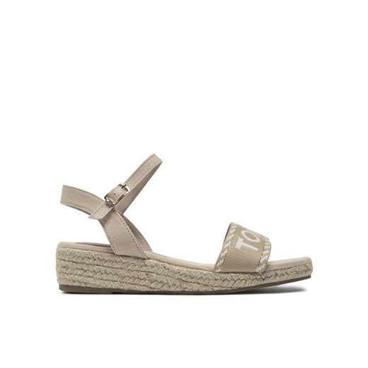 Tommy Hilfiger Espadryle Rope Wedge Sandal T3A7-33287-0890 S Beżowy ze sklepu MODIVO w kategorii Espadryle damskie - zdjęcie 182749504