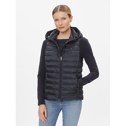 Tommy Hilfiger Bezrękawnik Global Stripe WW0WW42051 Granatowy Regular Fit ze sklepu MODIVO w kategorii Kamizelki damskie - zdjęcie 182749541