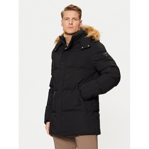 Guess Kurtka puchowa M4BL53 WG7X2 Czarny Regular Fit ze sklepu MODIVO w kategorii Kurtki męskie - zdjęcie 182749634
