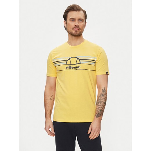 Ellesse T-Shirt Lentamente SHV11918 Żółty Regular Fit ze sklepu MODIVO w kategorii T-shirty męskie - zdjęcie 182749641