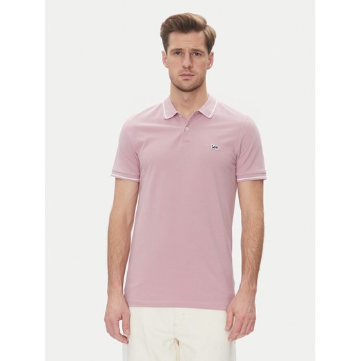 Lee Polo Pique 112363856 Fioletowy Regular Fit ze sklepu MODIVO w kategorii T-shirty męskie - zdjęcie 182749672