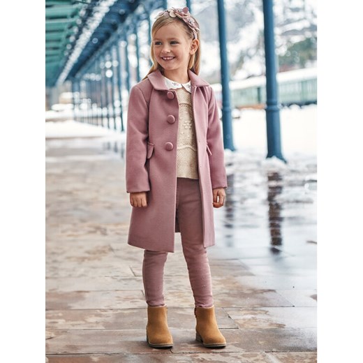 Mayoral Spodnie materiałowe 4546 Różowy Slim Fit ze sklepu MODIVO w kategorii Spodnie dziewczęce - zdjęcie 182749673