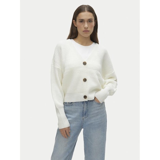 Vero Moda Kardigan Lea 10249632 Biały Regular Fit ze sklepu MODIVO w kategorii Swetry damskie - zdjęcie 182749701
