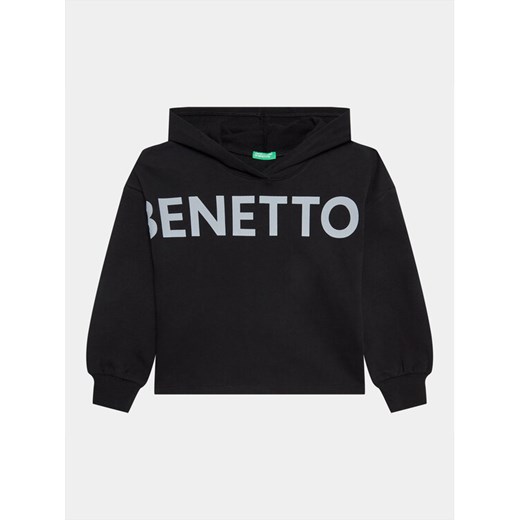 United Colors Of Benetton Bluza 3J68C202L Czarny Regular Fit ze sklepu MODIVO w kategorii Bluzy chłopięce - zdjęcie 182749730