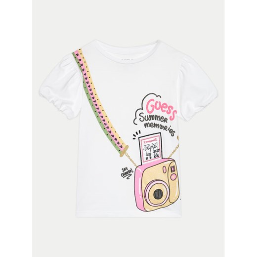Guess T-Shirt K4GI13 K6YW4 Biały Regular Fit ze sklepu MODIVO w kategorii Kaftaniki i bluzki - zdjęcie 182749800