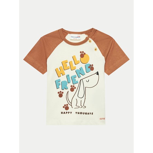 Coccodrillo T-Shirt WC4143202HBN Beżowy Regular Fit ze sklepu MODIVO w kategorii Koszulki niemowlęce - zdjęcie 182749812