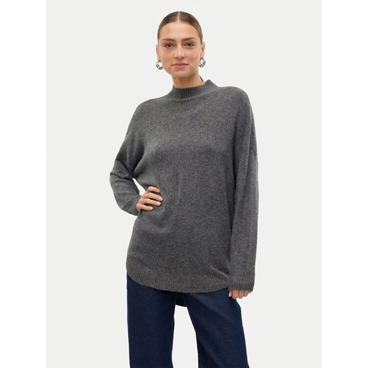 Vero Moda Sweter Plaza 10290784 Szary Loose Fit ze sklepu MODIVO w kategorii Swetry damskie - zdjęcie 182749822