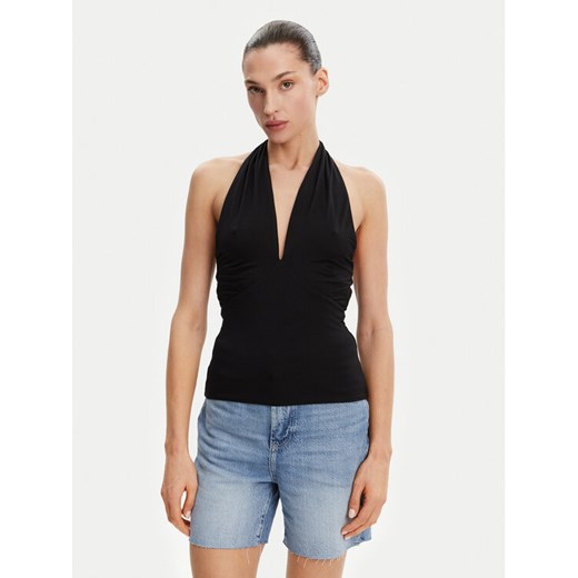 Guess Top W5GP16 KACM2 Czarny Slim Fit ze sklepu MODIVO w kategorii Bluzki damskie - zdjęcie 182750002
