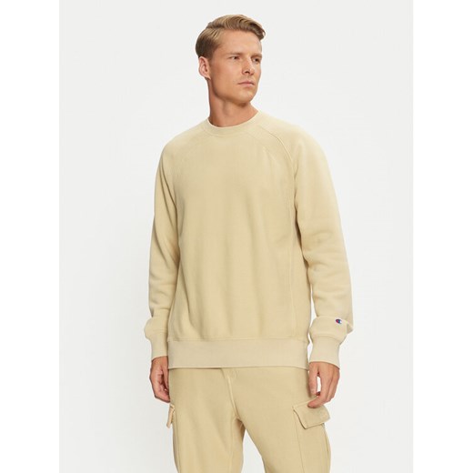 Champion Bluza Reverse Weave 218644 Beżowy Regular Fit ze sklepu MODIVO w kategorii Bluzy męskie - zdjęcie 182750053