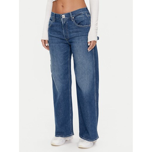Replay Jeansy WA526 .000.773 761 Granatowy Wide Leg ze sklepu MODIVO w kategorii Jeansy damskie - zdjęcie 182750054
