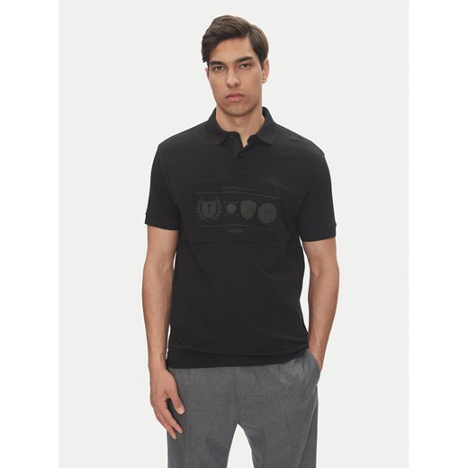 BOSS Polo Percy Heritage 50538111 Czarny Relaxed Fit ze sklepu MODIVO w kategorii T-shirty męskie - zdjęcie 182750083